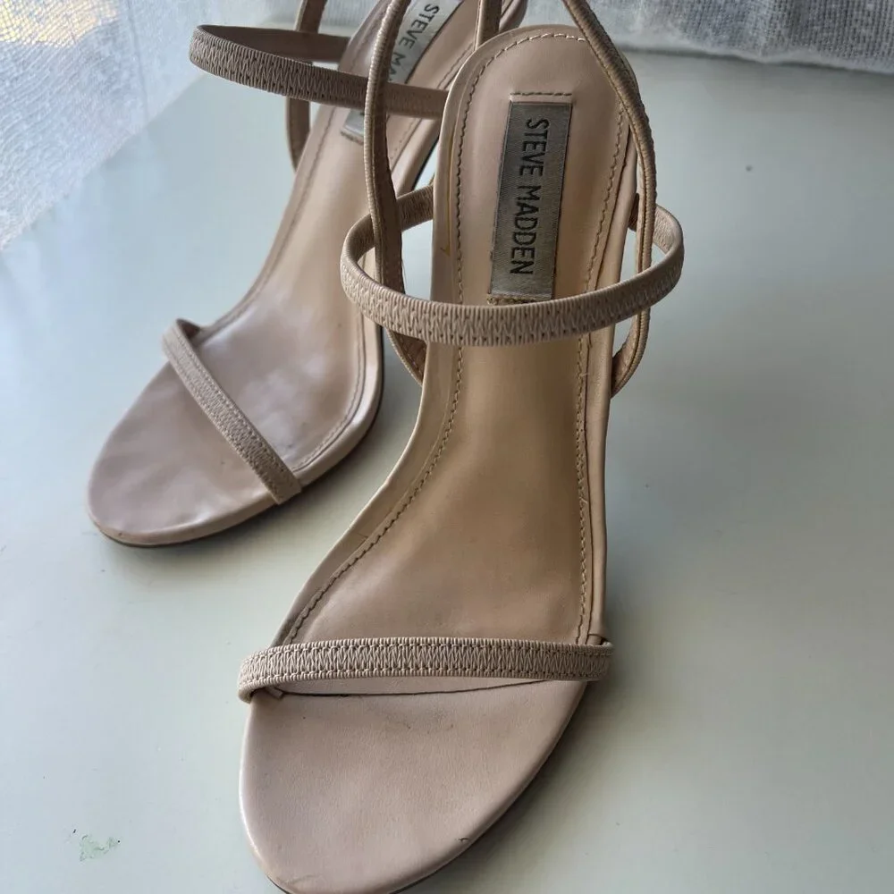 Steve Madden Blush Strappy Stiletto Sandals